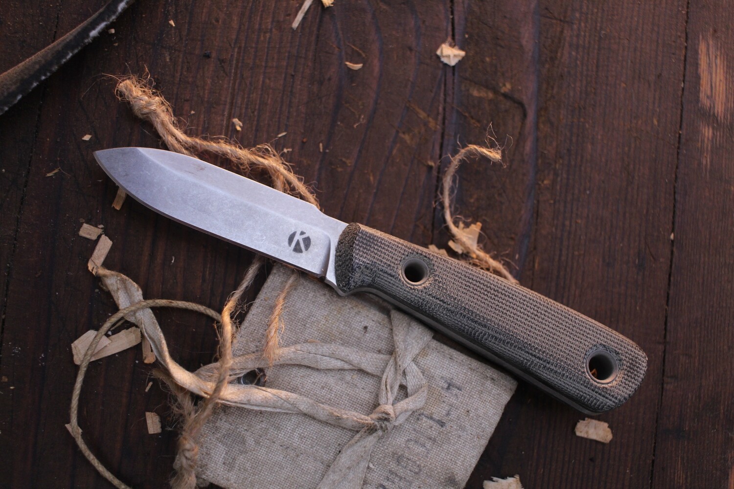 Dan Koster WSS Neck Knife 3” Fixed Blade / Black Micarta / CPM-3V
