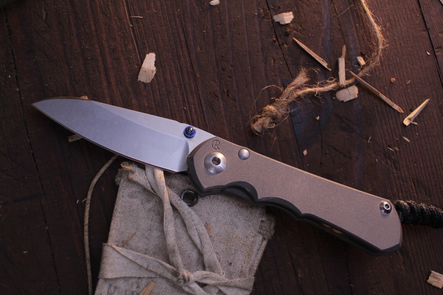Chris Reeve Knives Small Inkosi 2.75&quot; Frame Lock Folder / Titanium / Stonewash S45VN ( Pre Owned )