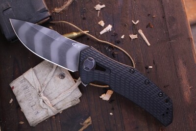 Zero Tolerance 0308BLKTS 3.75" Frame Lock Knife / Black G10 & Titanium / Tiger Stripe 20CV ( Pre Owned )