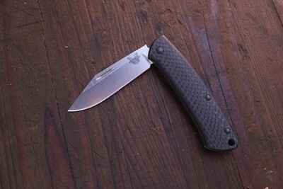 Benchmade Proper 2.8" Clip Point Slip Joint Knife / Carbon Fiber / Stonewash S30V ( Pre Owned )