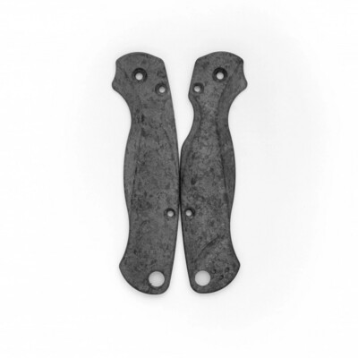 Flytanium Spyderco Paramilitary 2 Lotus Shred Carbon Fiber Scales