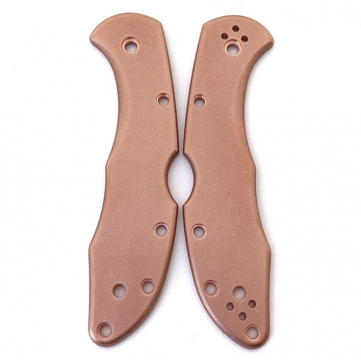 Flytanium Spyderco Delica Stonewashed Copper Scales