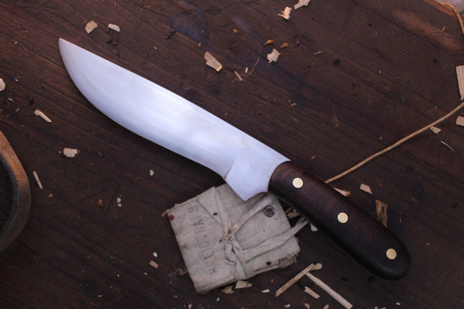 Highlands Forge 7&quot; Fixed Blade Hunter / Wenge / Satin Forged 1095