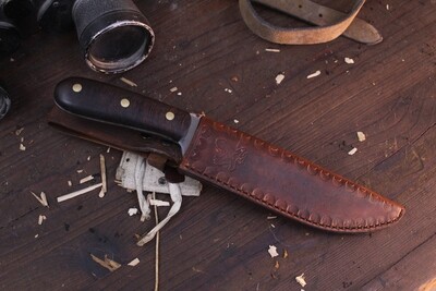 Highlands Forge 7" Fixed Blade Hunter / Wenge / Satin Forged 1095