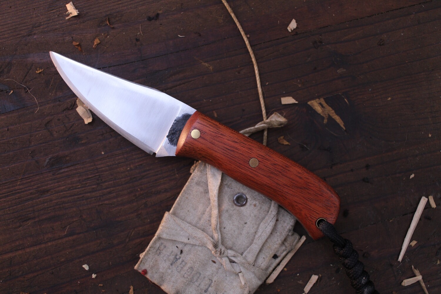 Forge 33 3.25” Spear Point Skinner /Padauk / Forged Convex Ground 80CRV2