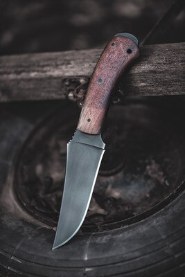 Winkler Knives Crusher Belt Knife 4" Fixed Blade / Walnut / Black 80CRV2