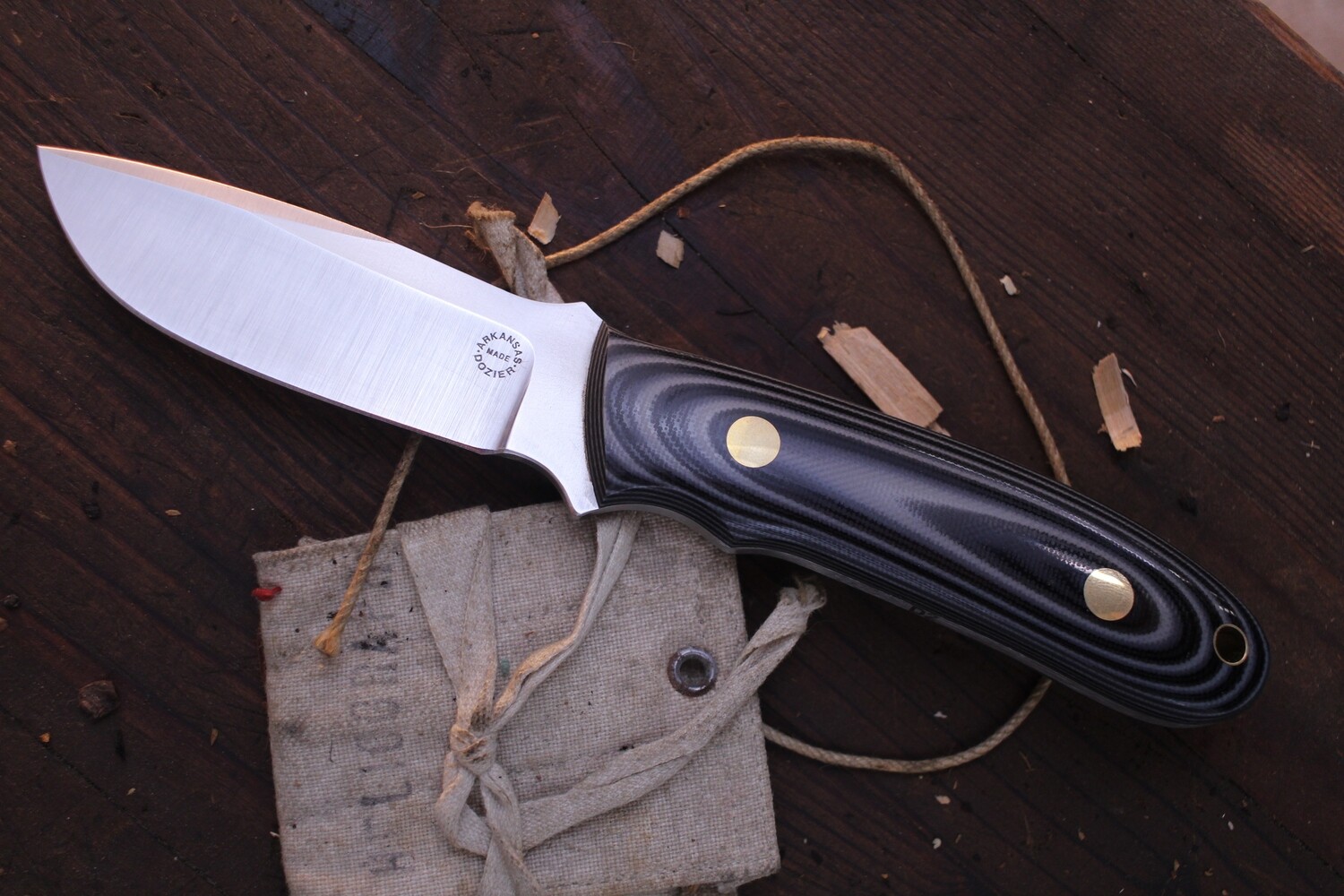 Dozier K-19 Pro 3.25&quot; Skinner  / Black &amp; Grey G-10 / Satin D2