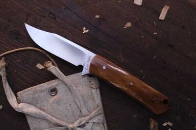 C.W. Fuller Pocket Pal 2.5” Clip Point Fixed Blade / Dyed Giraffe Bone / Satin N690