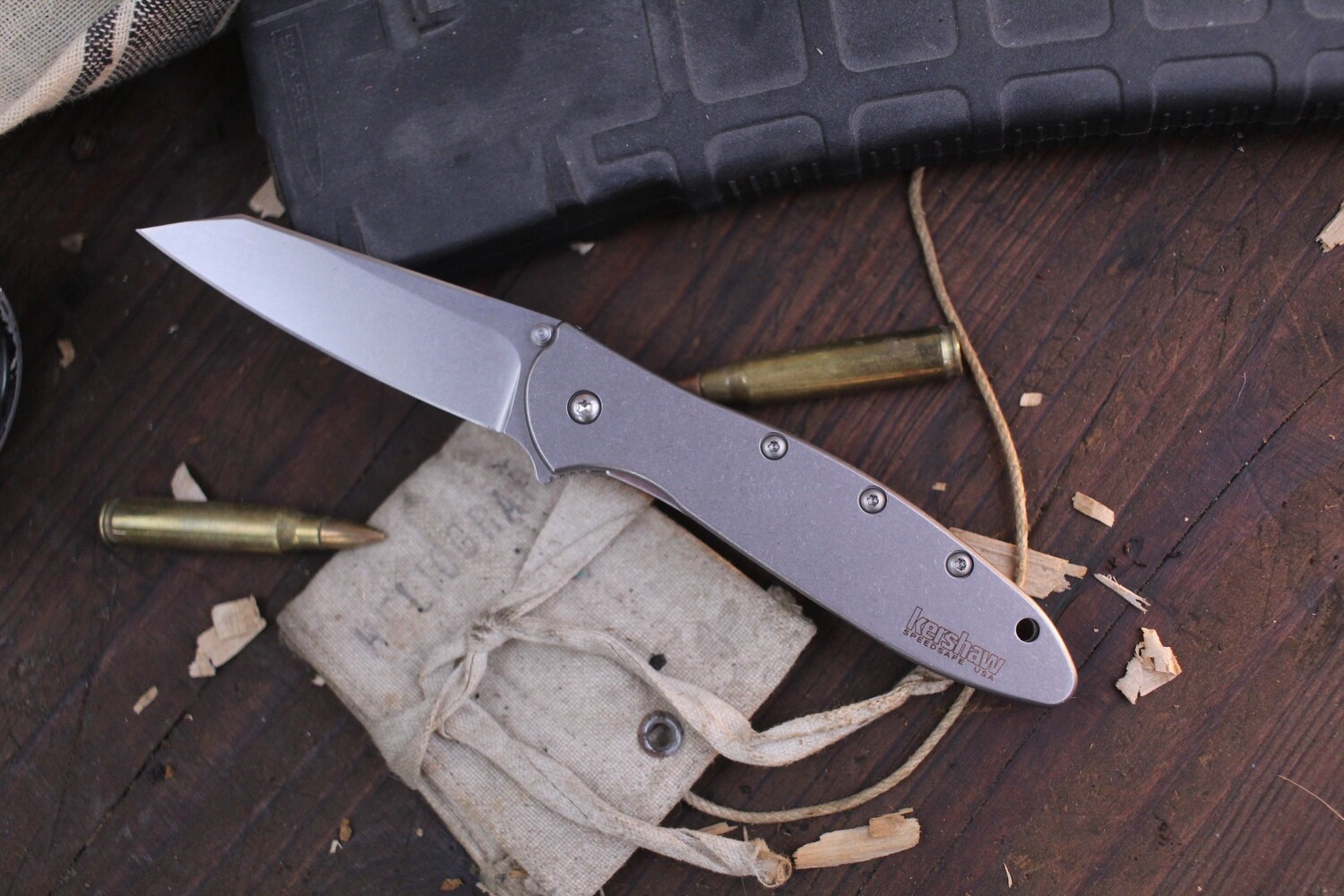 Kershaw Leek 3&quot; Assisted Opening Knife / Titanium / Random 20CV ( Pre Owned )
