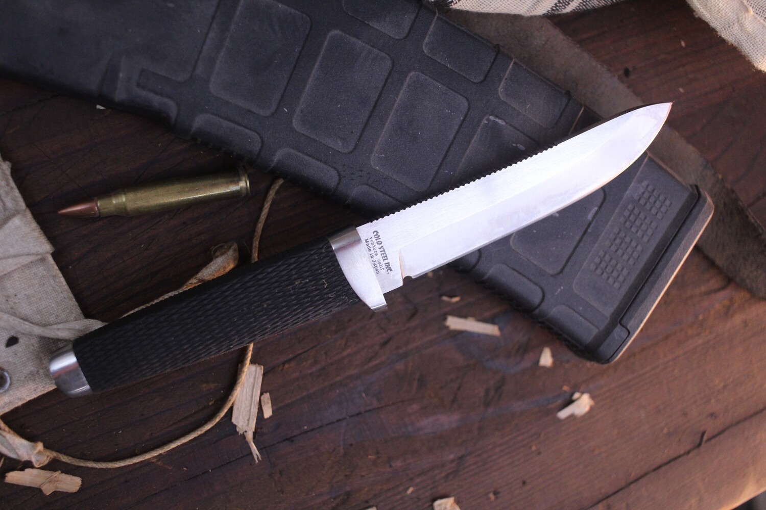 Cold Steel Vintage Mini-California 4&quot; Drop Point / Rubber &amp; Steel Gaurd / Satin Stainless ( Pre Owned )