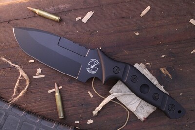 Sniper Bladeworks Mamu 5.5" Fixed Blade / Black G-10 / Black DLC 420HC