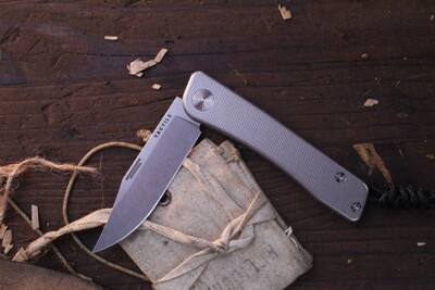 Tactile Knives Bexar 2.84 Slip Joint Folder / Milled Titanium / Stonewashed CPM-Magnacut