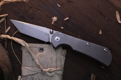 TOOR Knives Chasm 3.25” Tanto Framelock Folder / Titanium / Stonewashed CPM-154 ( Pre Owned )
