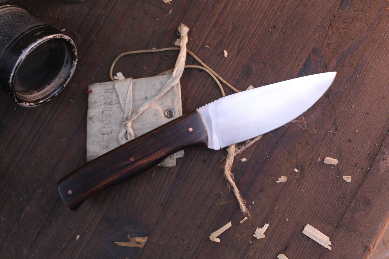 Forge 33 4” Drop Point Skinner / Desert Irondwood / Satin Forged Convex Ground 5160