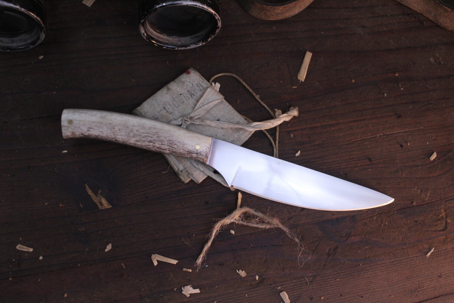 Forge 33 5.25” Sow Belly Skinner / Mule Deer Bone / Satin Forged Convex Ground 5160