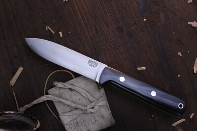 Bark River Knives Kephart 4 4.25” Fixed Blade / Black Micarta & Toxic Green Liners / Satin CPM-3V ( Pre Owned )