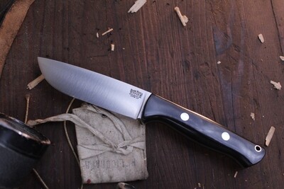 Bark River Knives Fox River EXT-2 4.53” Fixed Blade Knife / Black Canvas Micarta / Satin CPM-3V ( Pre Owned )