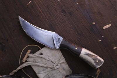 Barrett Knives TUSK 4” Fixed Blade / Moose Antler & Wenge / Alaskan Forged 1095