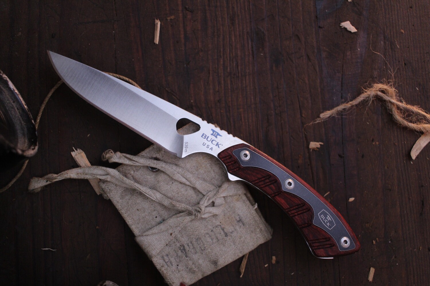 Buck 539 Open Season 4.25&quot; Small Game Knife / Dymondwood / Satin S30V ( Pre Owned )