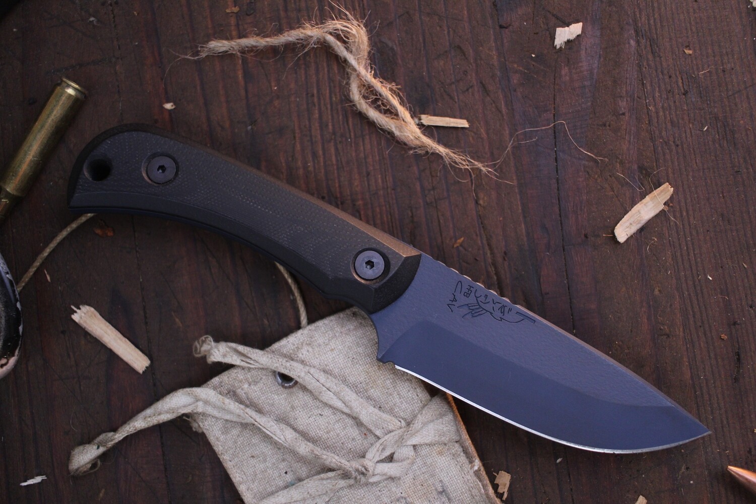 Half Face Blade Cav Jr. 3.5&quot; Fixed Blade / Black G-10 / Elite Navy Blue Cerakote S35VN