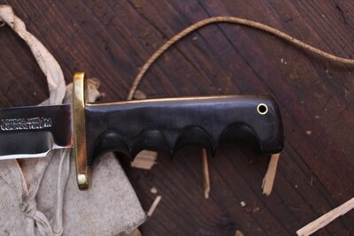 Randall Made Mini Model 14  Attack 3.75" Fixed Blade / Indexed Micarta / Polished 440C ( Pre Owned )