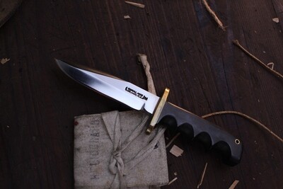 Randall Made Mini Model 14  Attack 3.75" Fixed Blade / Indexed Micarta / Polished 440C ( Pre Owned )