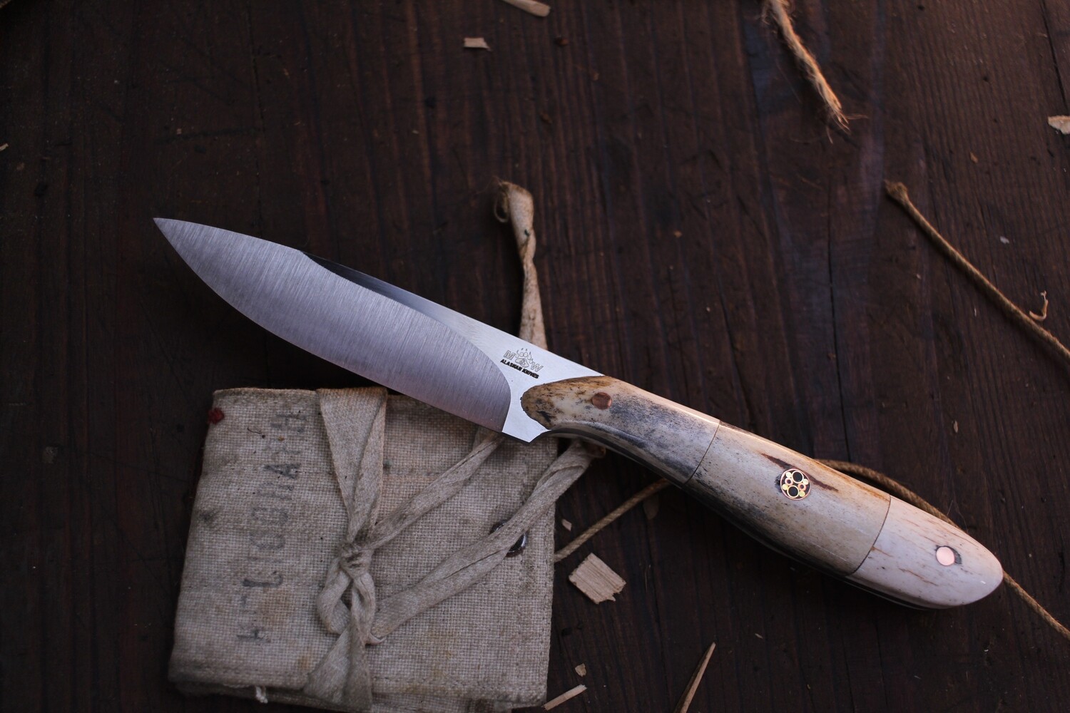 M&amp;W Alaskan Fairview Aristrocrat 3.25&quot; Personal Steak Knife / Moose &amp; Elk / Satin AEB-L