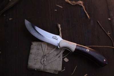 M&W Alaskan South Side Slicer 3.5” Trailing Point / Bloodwood & Moose Antler Bolster / Polished AEB-L