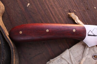 Highlands Forge 3" Fixed Blade Mini Hunter /  Padauk /  Satin Forged 1095