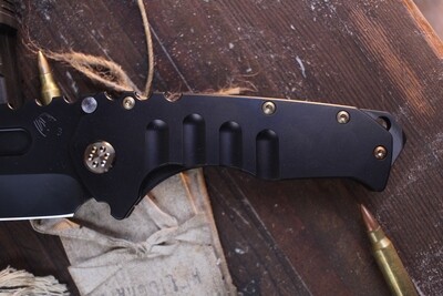 Medford Knife &amp; Tool (MKT) Praetorian T Frame Lock Folder / Black PVD Titanium &amp; Bronze Hardware / Black PVD CPM-3V