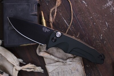 Medford Knife & Tool (MKT) Smooth Criminal 3” Plunge Lock Folder / Hunter Green Aluminum / Black PVD S35VN