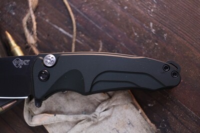 Medford Knife &amp; Tool (MKT) Smooth Criminal 3” Plunge Lock Folder / Hunter Green Aluminum / Black PVD S35VN
