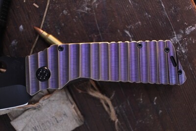 Medford Knife &amp; Tool (MKT) TFF-1 Fat Daddy 4" Frame Lock Folder / Diamond Gator Belly Titanium / PVD S35VN ( Pre Owned )