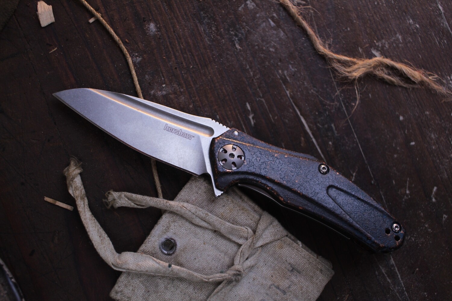 Kershaw Natrix 2.75&quot; Sub-Frame Lock Knife / Shipwrecked Copper / Stonewash