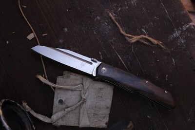 Fox Terzuola FX-515 3.5" Folding Knife / Ziricote Scales / Satin N690co ( Pre Owned )