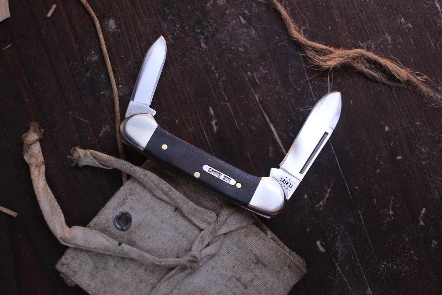 Case Baby Butterbean 2.75&quot; Slipjoint Folder / Smooth Red &amp; Black Micarta / Polished Tru-Sharp Stainless ( Discontinued )