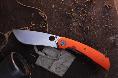 Spyderco Subvert 4.14" Folding Knife / Orange G10 & Titanium / Satin S30V ( Pre Owned )