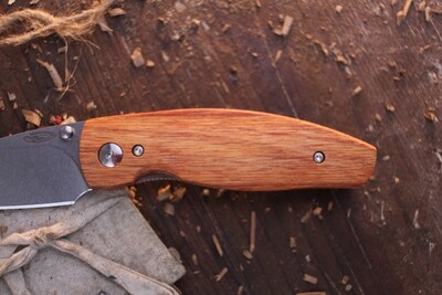 TRM Neutron II 3" Folding Knife / Cocobolo Tek-Wood / Stonewashed 20CV ( Pre Owned )