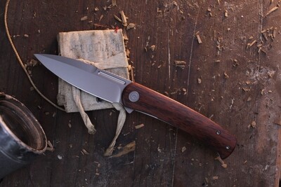 CIVIVI Cetos 3.48" Framelock Flipper / Cuibourtia Wood / Bead Blasted Sandvik 14C28N