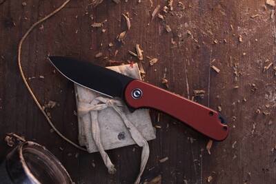 CIVIVI Elementum 2.9&quot; Linerlock Flipper / Burgundy G-10 / Black D2