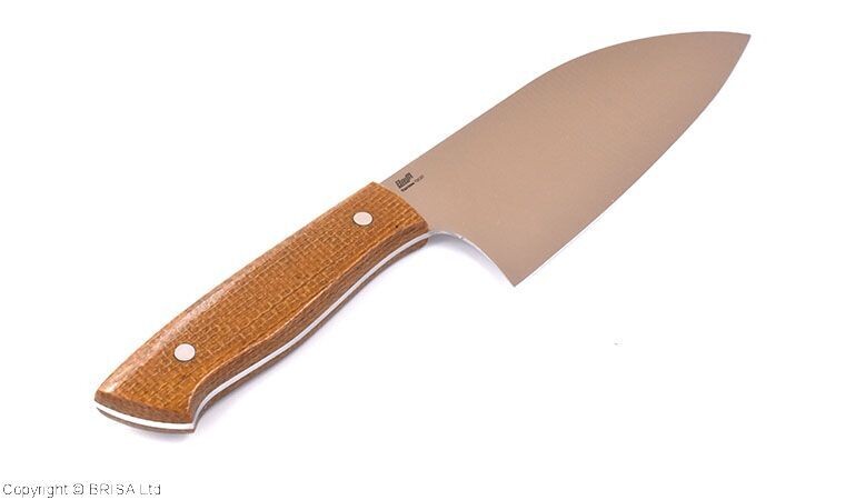 Brisa EnZO Chef 160 6.29&quot; Kitchen Knife / Mustard Micarta / Satin Sandvik 12C27