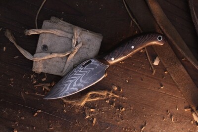Mark Couch 3.25” Capper / Wenge / Alaskan Forged Damascus