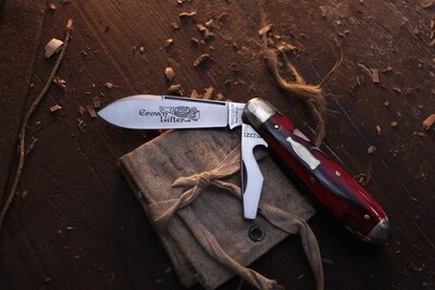 Great Eastern Cutlery  #85 Crownlifter Folding Knife / Dead Skunk Acrylic / Satin 1095 ( Pre Owned )
