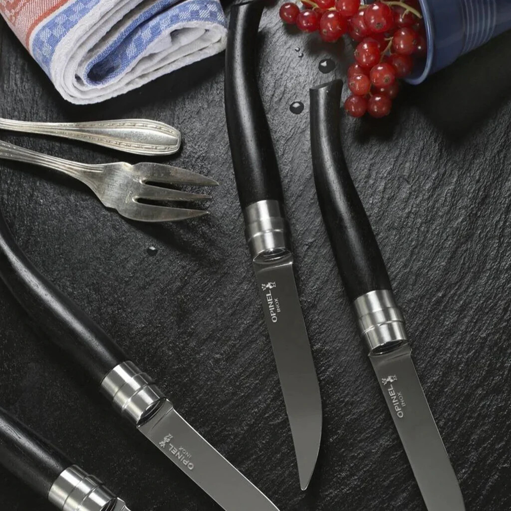 Opinel 4&quot; Ebony Steak Knife Set