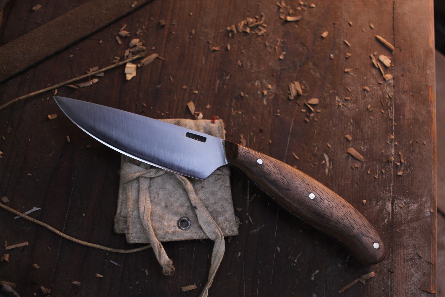 Mark Couch 4” All Purpose Hunter /  Walnut / Forged Satin 52100