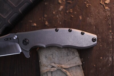 Zero Tolerance 0562TI Hinderer 3.5" Flipper Knife / Titanium / Satin 20CV ( Pre Owned )