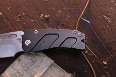 Medford Knife and Tool (MKT) Hunden 2.25” Frame Lock Folder / Black PVD Titanium / Stonewashed S35VN ( Pre Owned )