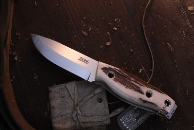 3DK Fuukko 3.75" Fixed Scandi, N690 Blade / Moose Scales