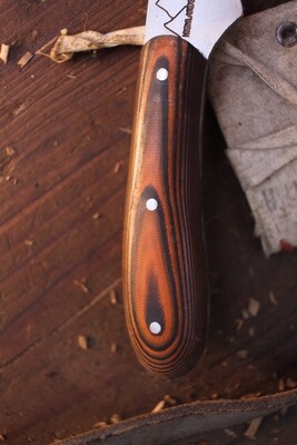 Highlands Forge 3" Fixed Blade Mini Hunter / Orange Ultrex  / Satin Forged 1095