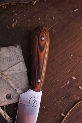 Highlands Forge 2" Fixed Blade Micro Hunter / Orange Suretouch™ / Satin Forged 1095
